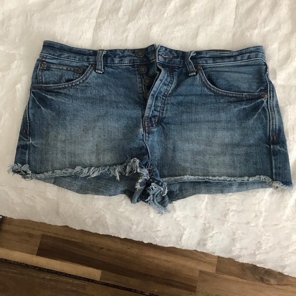 Free people rock denim uptown shorts